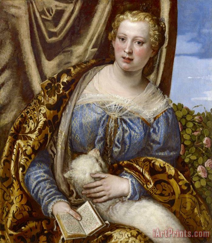 Portrait of a Lady As Saint Agnes painting - Paolo Caliari Veronese Portrait of a Lady As Saint Agnes Art Print