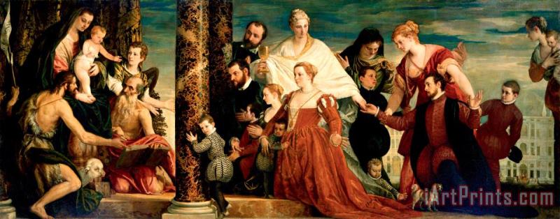 Paolo Caliari Veronese The Madonna of The Cuccina Family Art Print