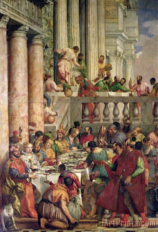 The Marriage Feast at Cana, Detail of The Left Hand Side painting - Paolo Caliari Veronese The Marriage Feast at Cana, Detail of The Left Hand Side Art Print