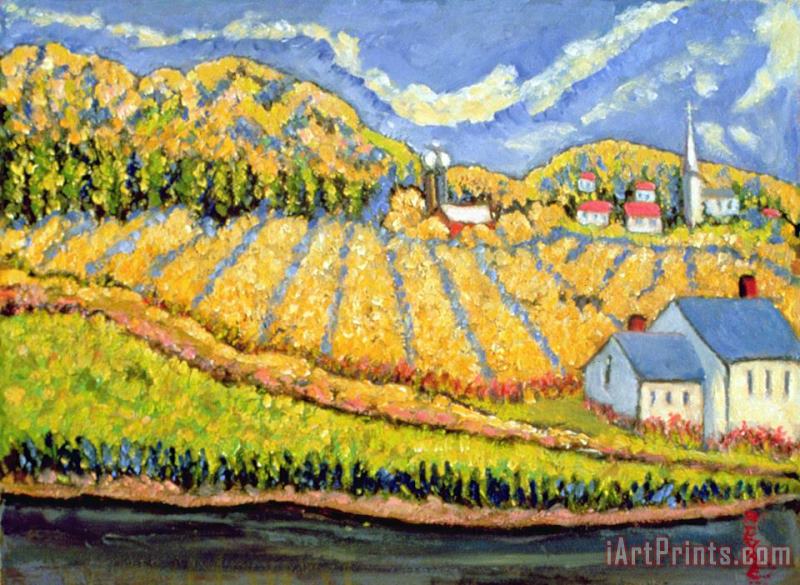 Harvest St Germain Quebec painting - Patricia Eyre Harvest St Germain Quebec Art Print