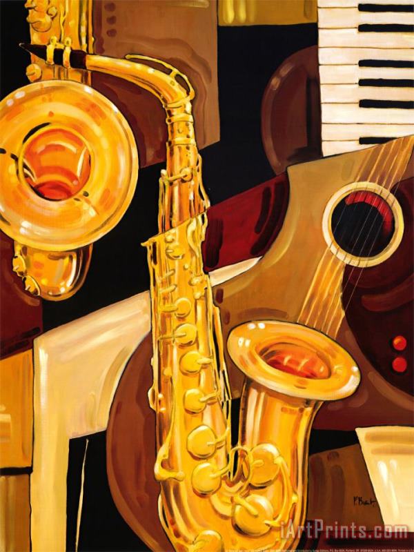 Paul Brent Abstract Sax Art Print