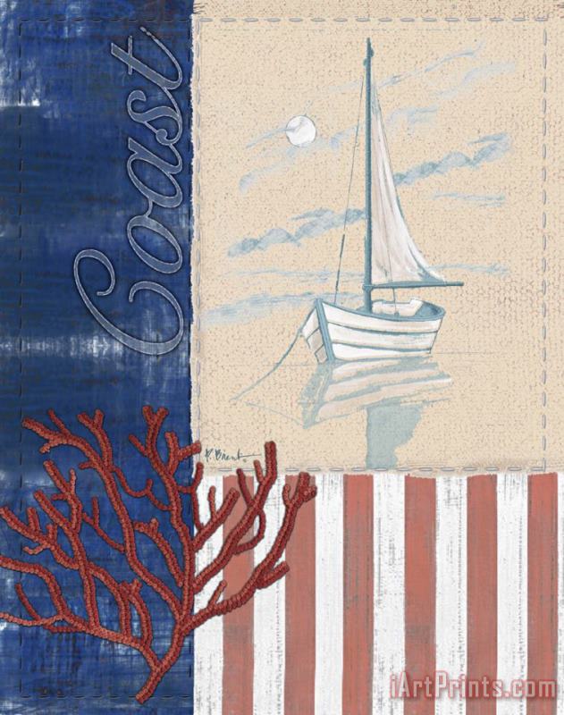 American Coastal I painting - Paul Brent American Coastal I Art Print