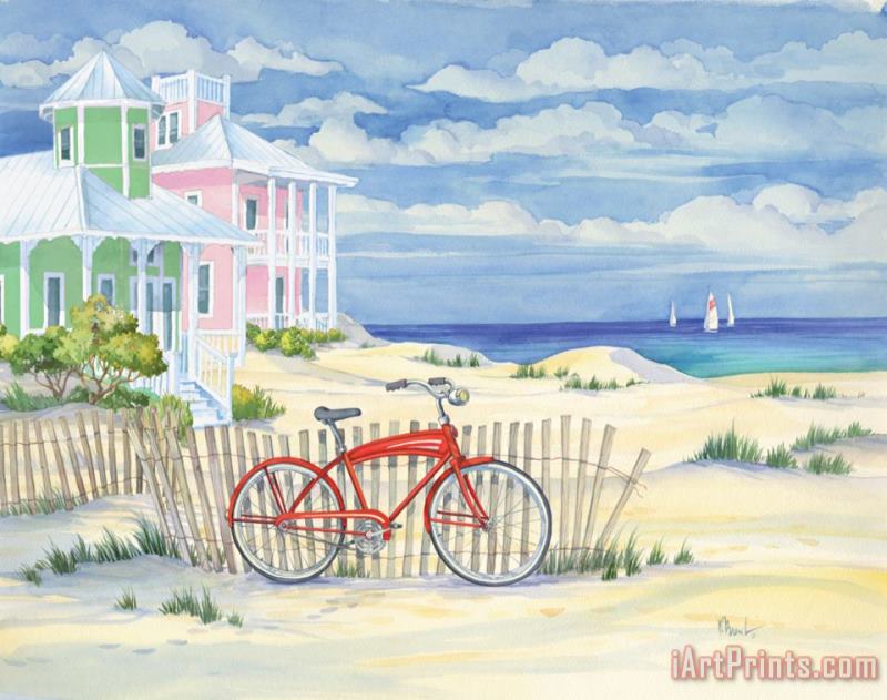 Beach Cruiser Cottage I painting - Paul Brent Beach Cruiser Cottage I Art Print