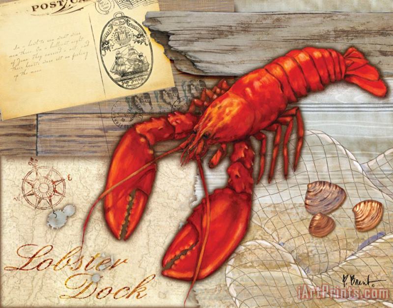 Fresh Catch Lobster painting - Paul Brent Fresh Catch Lobster Art Print