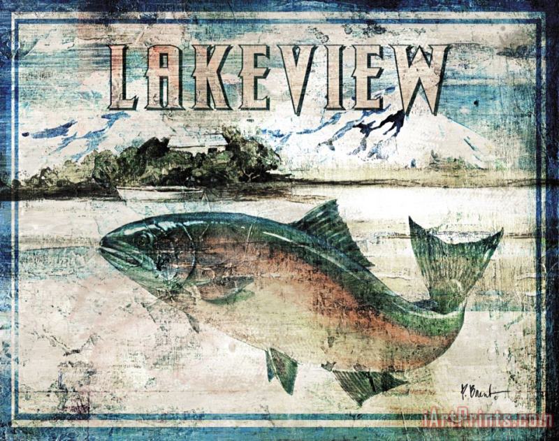 Lakeview painting - Paul Brent Lakeview Art Print