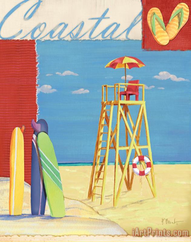 Lifeguard Collage Iv painting - Paul Brent Lifeguard Collage Iv Art Print