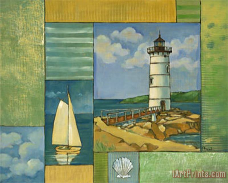 Paul Brent Lighthouse Collage II Art Painting