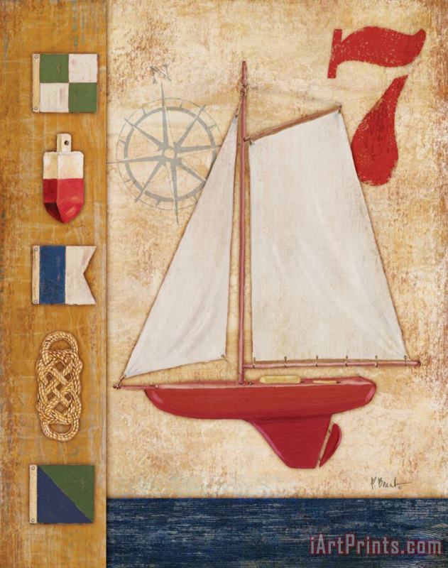 Model Yacht Collage III painting - Paul Brent Model Yacht Collage III Art Print