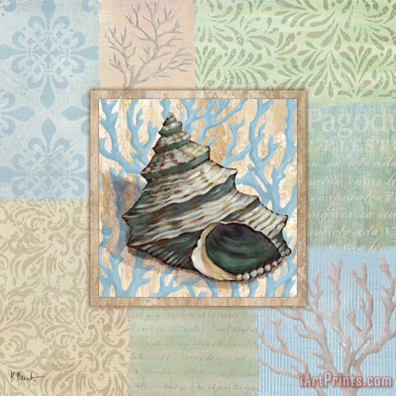 Paul Brent Oceanic Shell Collage II Art Painting