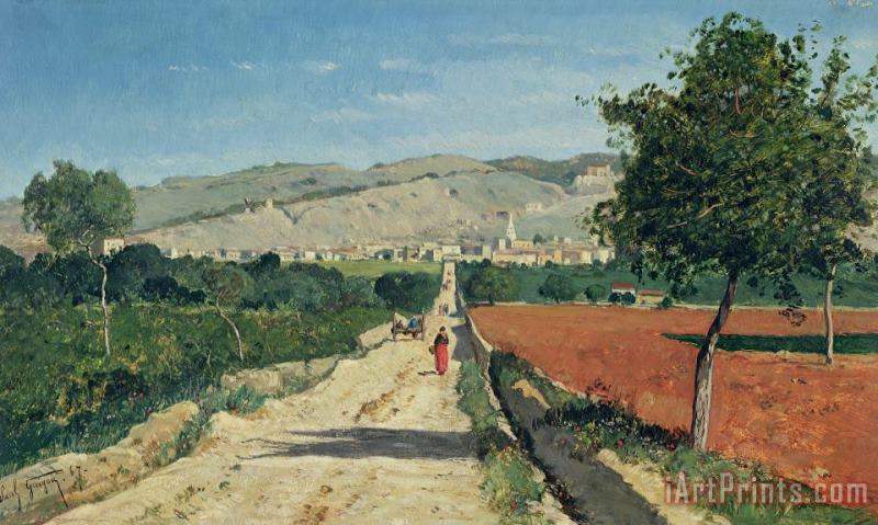 Landscape in Provence painting - Paul Camille Guigou Landscape in Provence Art Print