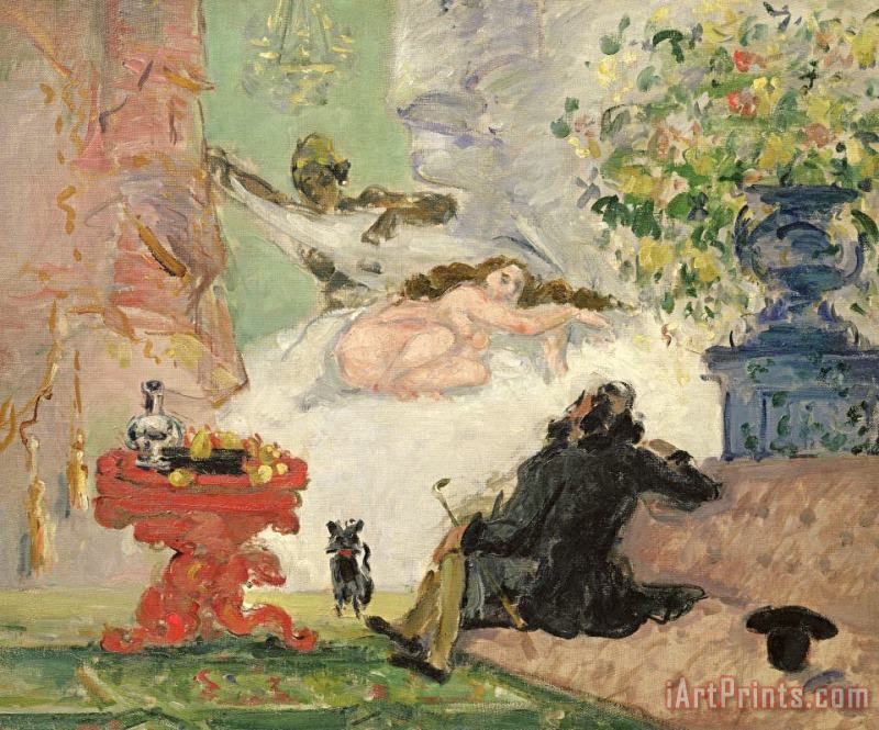 A Modern Olympia painting - Paul Cezanne A Modern Olympia Art Print