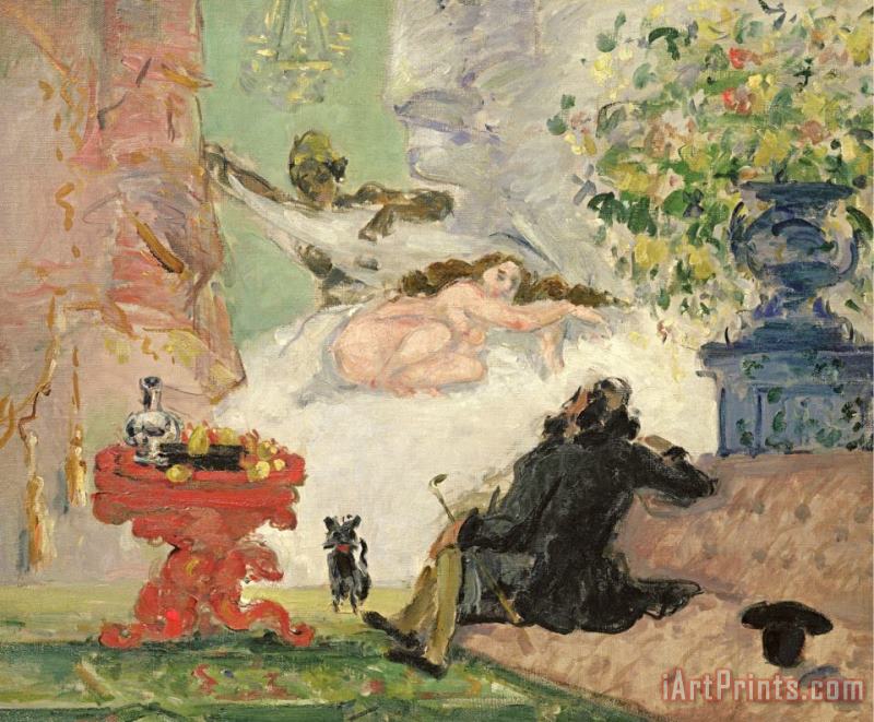 A Modern Olympia 1873 74 Oil on Canvas painting - Paul Cezanne A Modern Olympia 1873 74 Oil on Canvas Art Print