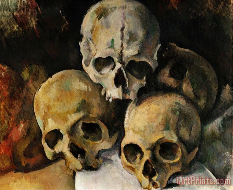 Paul Cezanne A Pyramid of Skulls 1898 1900 Art Painting