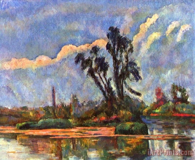 Bank of The Oise C 1888 painting - Paul Cezanne Bank of The Oise C 1888 Art Print