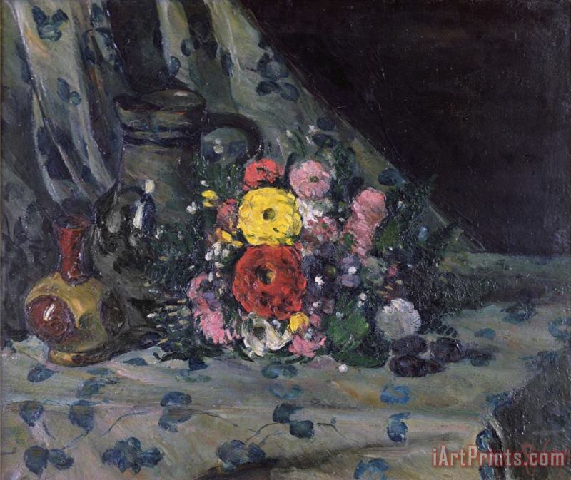 Paul Cezanne Bouquet of Yellow Dahlias C 1873 Art Painting