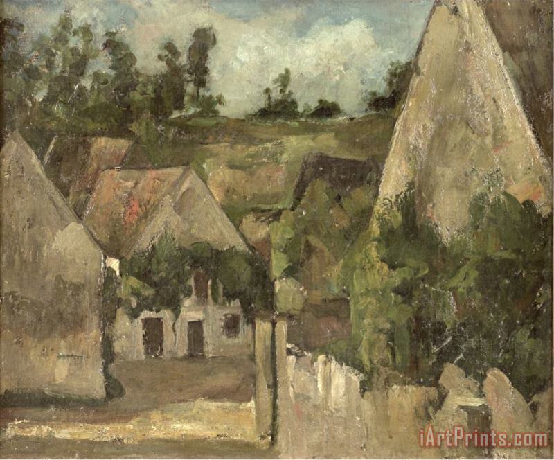 Crossroads at The Rue Remy Auvers C 1872 painting - Paul Cezanne Crossroads at The Rue Remy Auvers C 1872 Art Print