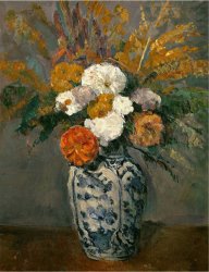 ARTCANVAS Dahlias in Delft Vase 1873 by newest Paul Cezanne Canvas Art Print 26