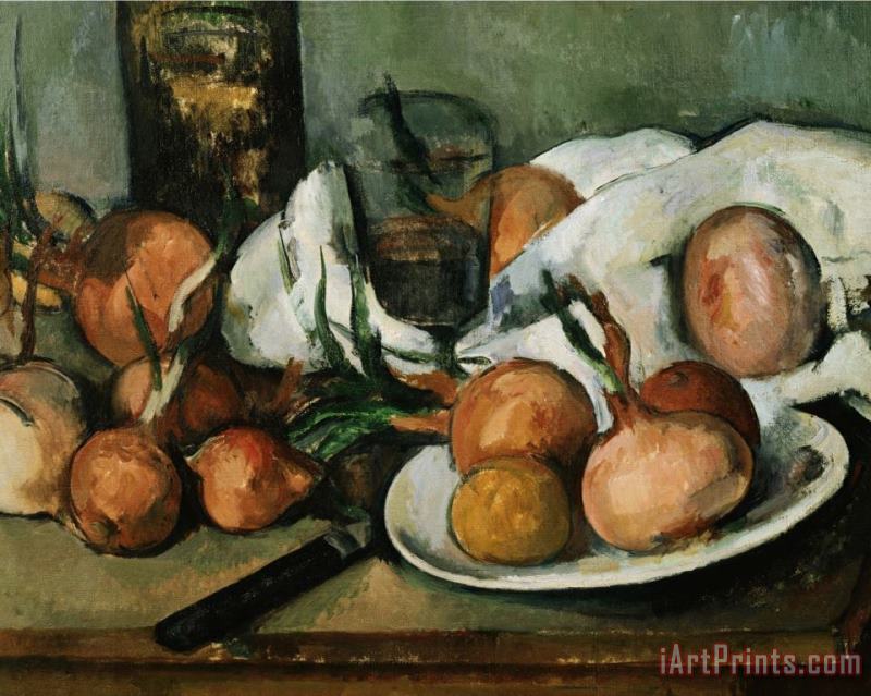 Paul Cezanne Detail of Still Life with Onions Art Print