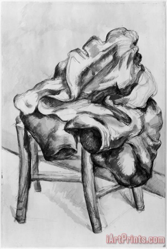 Paul Cezanne Drapery on a Chair 1980 1900 Art Print