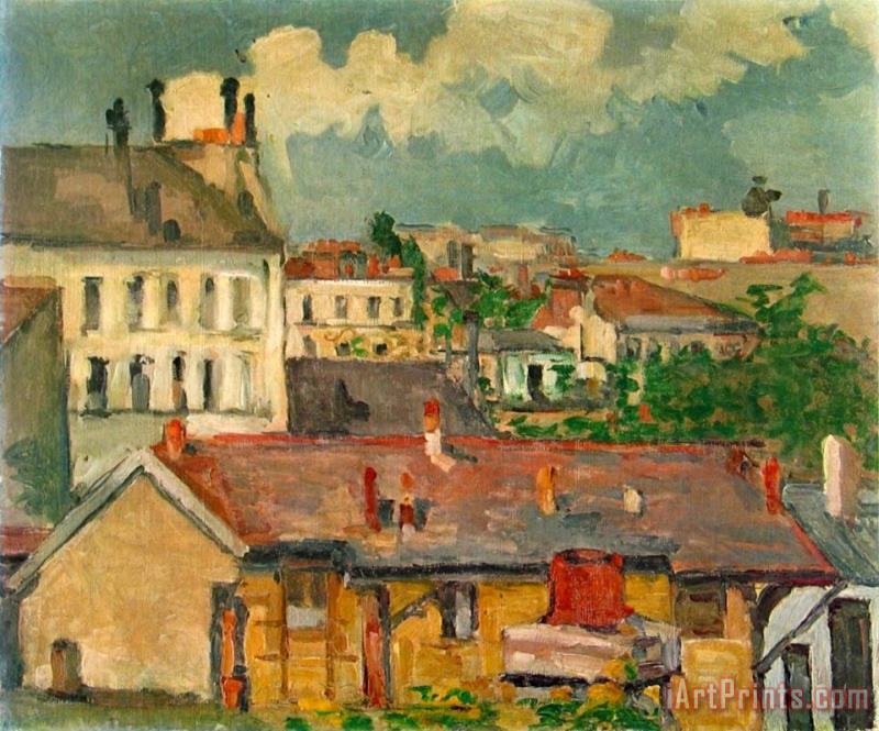 Faubourg Au Printemps painting - Paul Cezanne Faubourg Au Printemps Art Print
