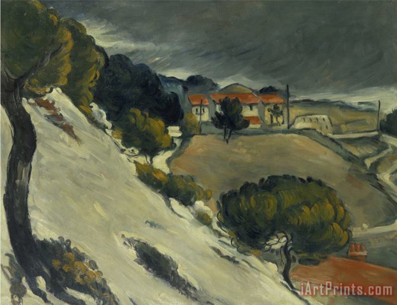 Paul Cezanne First Snow Near L Estaque 1870 Art Painting