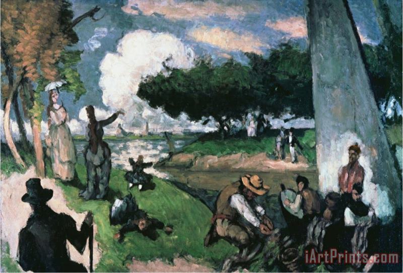 Fisherman Sunday Afternoon in July painting - Paul Cezanne Fisherman Sunday Afternoon in July Art Print