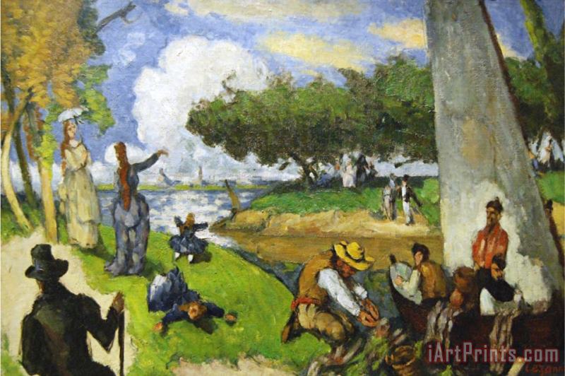 Paul Cezanne Fishermen a Fantastic Scene Art Print