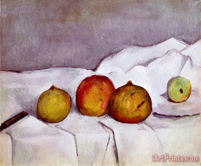 Paul Cezanne Fruit on a Cloth C 1890 Art Painting