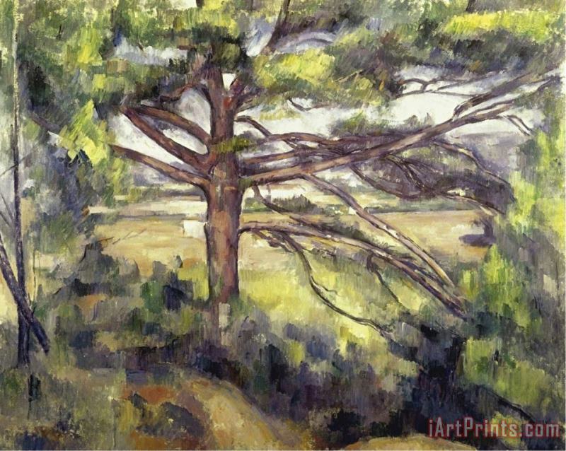 Great Pine And Red Earth C 1885 painting - Paul Cezanne Great Pine And Red Earth C 1885 Art Print