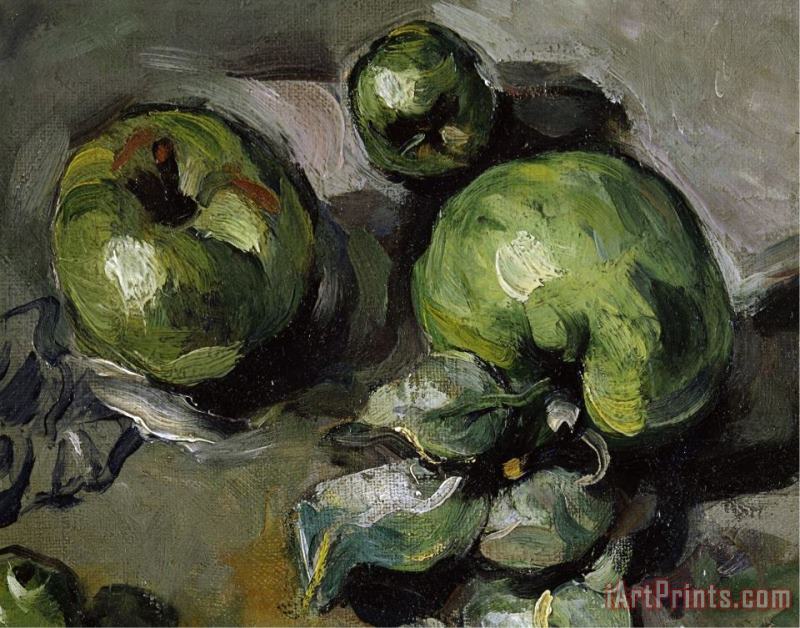 Green Apples C 1873 painting - Paul Cezanne Green Apples C 1873 Art Print