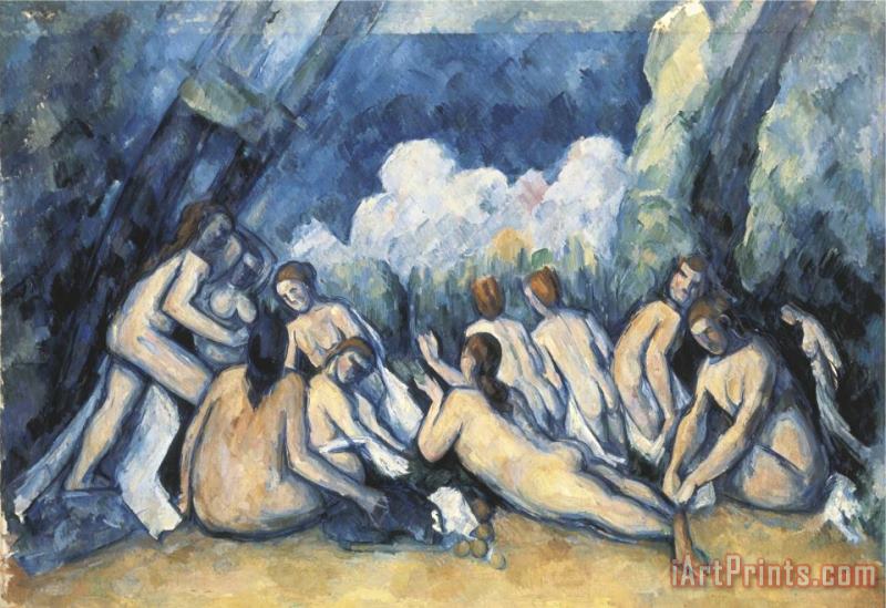 Large Bathers painting - Paul Cezanne Large Bathers Art Print