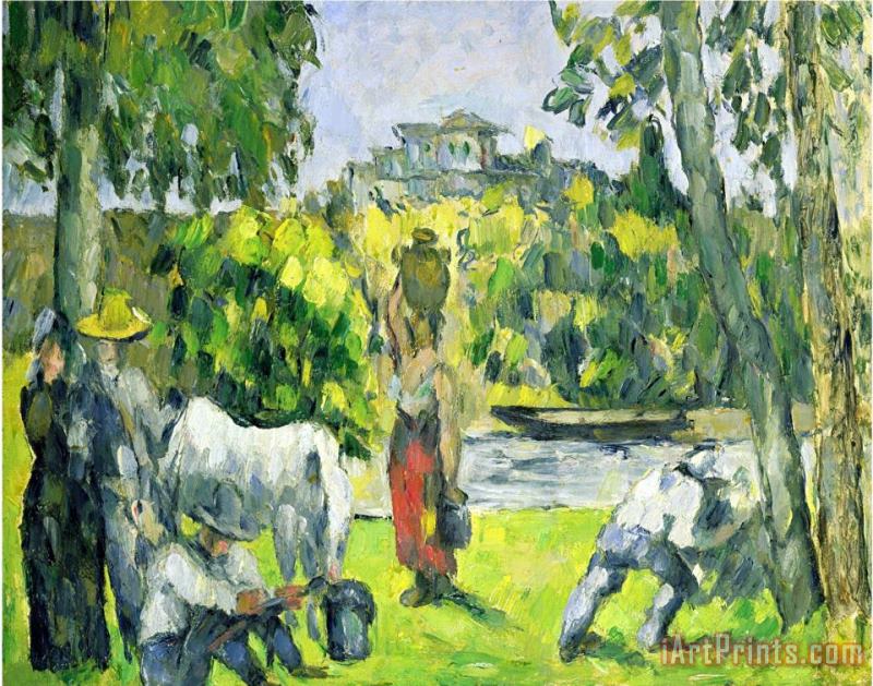 Paul Cezanne Life in The Fields Circa 1875 Art Print