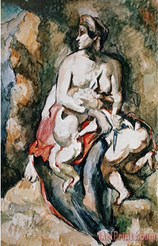 Medea 1880 painting - Paul Cezanne Medea 1880 Art Print