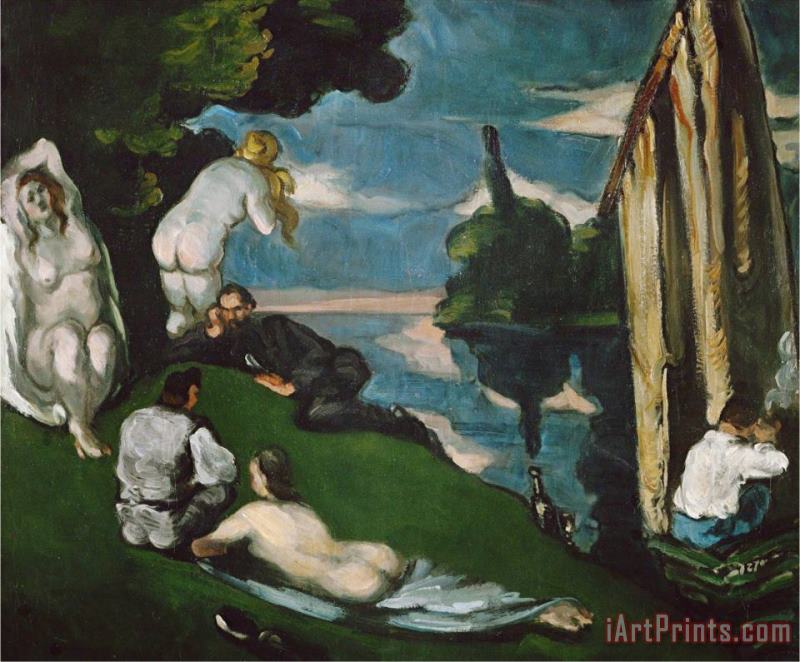 Paul Cezanne Pastorale Idyll 1870 Art Painting