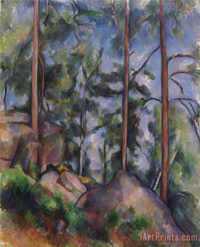 Paul Cezanne Pines And Rocks C 1897 Art Print