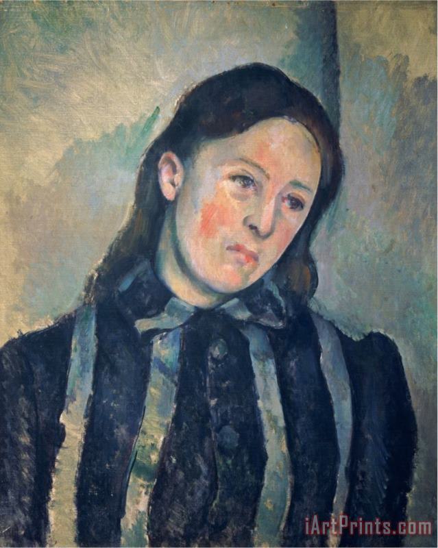 Portrait of Madame Cezanne with Loosened Hair 1890 92 painting - Paul Cezanne Portrait of Madame Cezanne with Loosened Hair 1890 92 Art Print