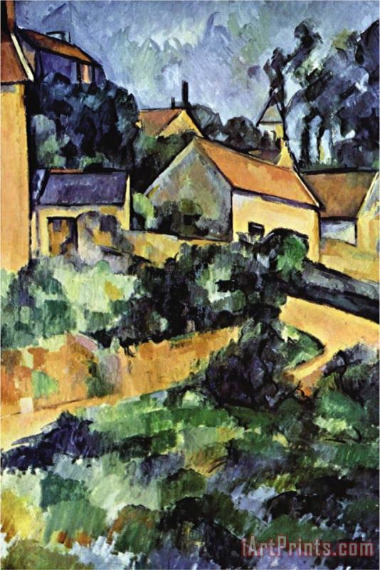 Road Curve in Montgerout painting - Paul Cezanne Road Curve in Montgerout Art Print