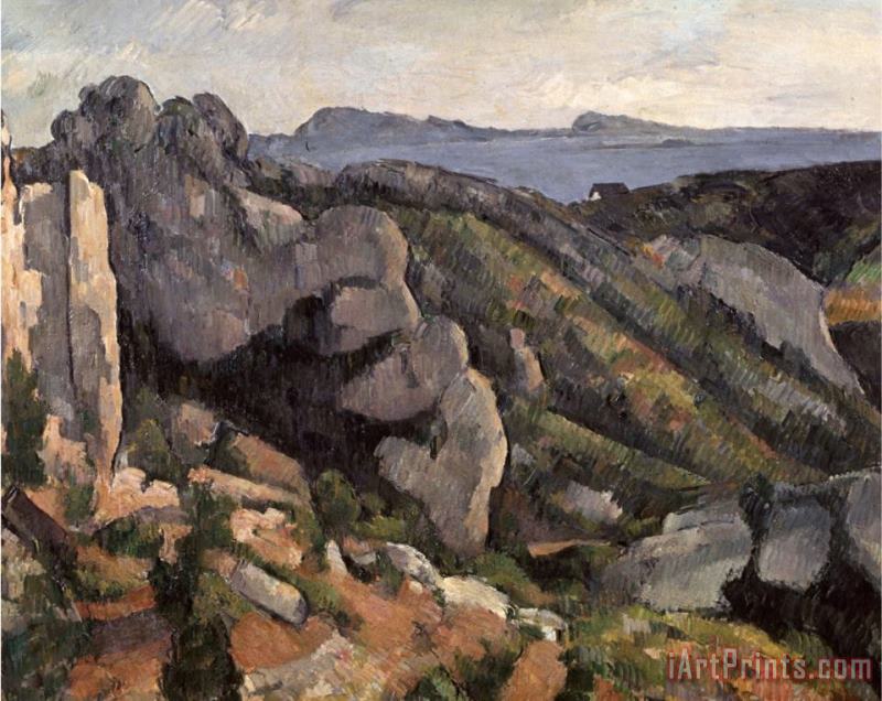 Rochers Estaque Rocks at L Estaque France 1879 82 painting - Paul Cezanne Rochers Estaque Rocks at L Estaque France 1879 82 Art Print