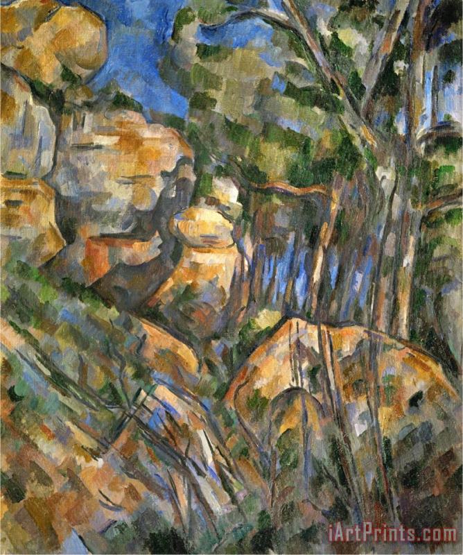 Paul Cezanne Rocks Above The Caves at Chateau Noir Art Painting