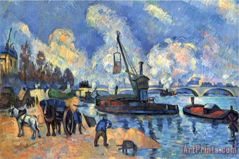 Seine at Bercy painting - Paul Cezanne Seine at Bercy Art Print