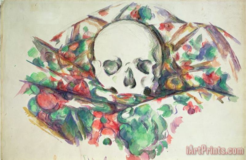 Skull on Drapery C 1902 06 painting - Paul Cezanne Skull on Drapery C 1902 06 Art Print