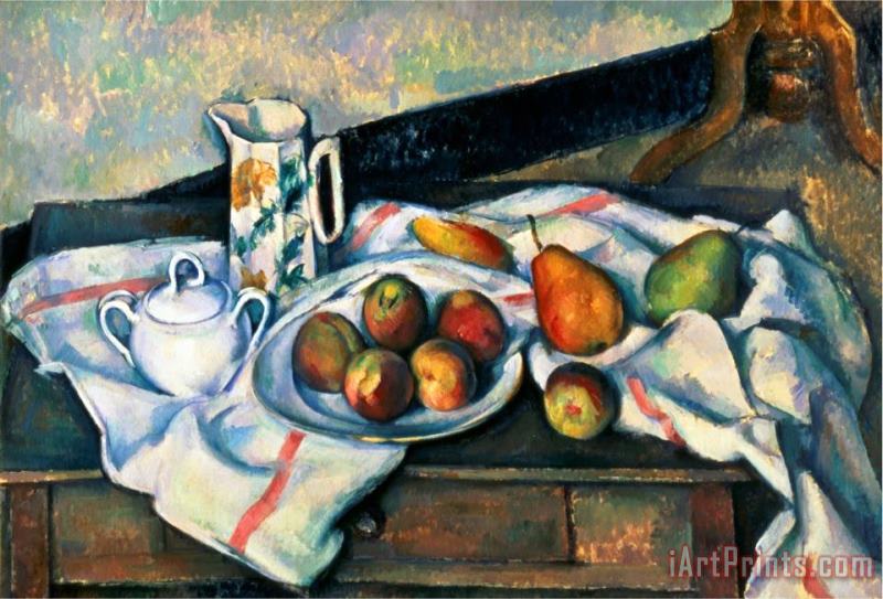 Paul Cezanne Still Life of Peaches And Pears 1888 90 Art Painting