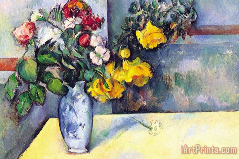 Paul Cezanne Still Life with Flowers in a Vase Art Print