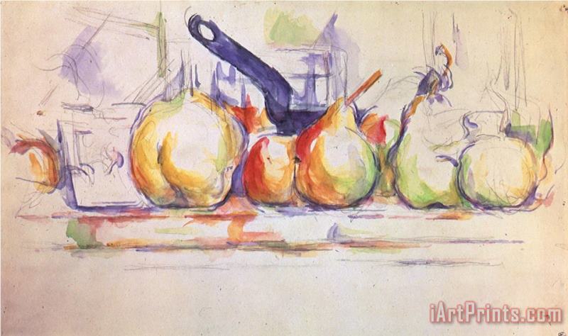 Still Life with Saucepan 1902 painting - Paul Cezanne Still Life with Saucepan 1902 Art Print