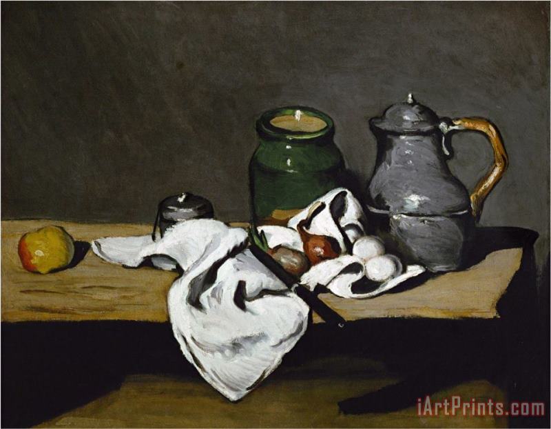 Still Life with Teapot painting - Paul Cezanne Still Life with Teapot Art Print