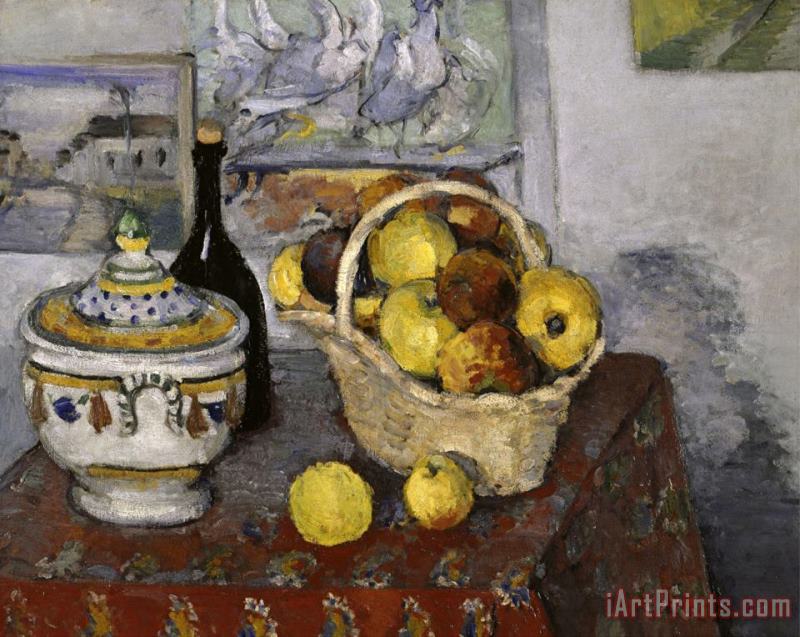 Still Life with Tureen C 1877 painting - Paul Cezanne Still Life with Tureen C 1877 Art Print