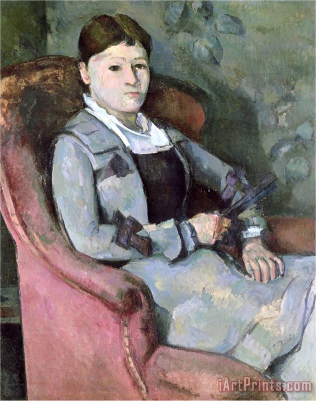 The Artist's Wife in an Armchair C 1867 painting - Paul Cezanne The Artist's Wife in an Armchair C 1867 Art Print