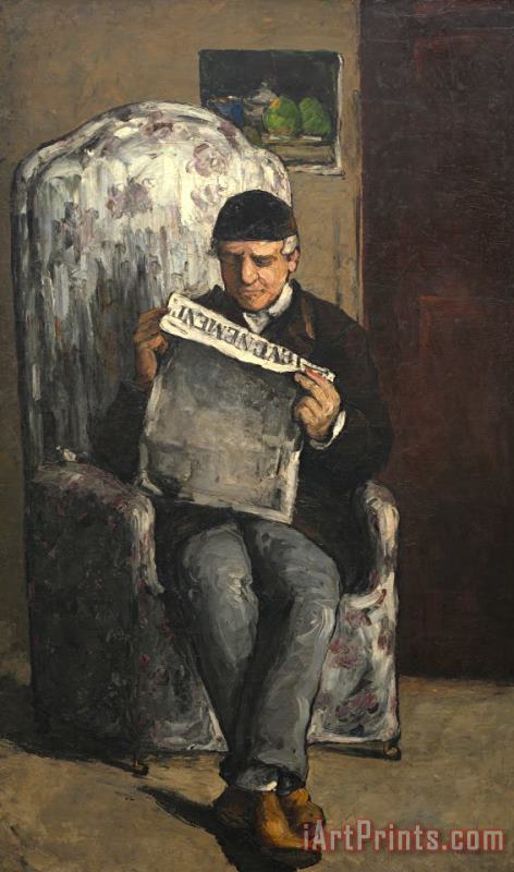 Paul Cezanne The Artists Father Reading L Evenement Art Print