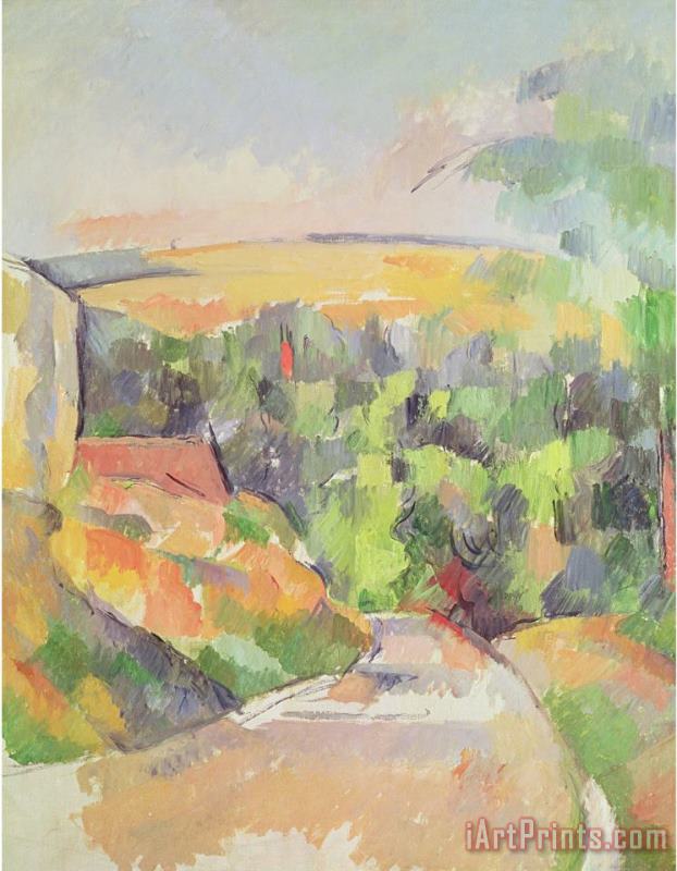 The Bend in The Road 1900 06 painting - Paul Cezanne The Bend in The Road 1900 06 Art Print