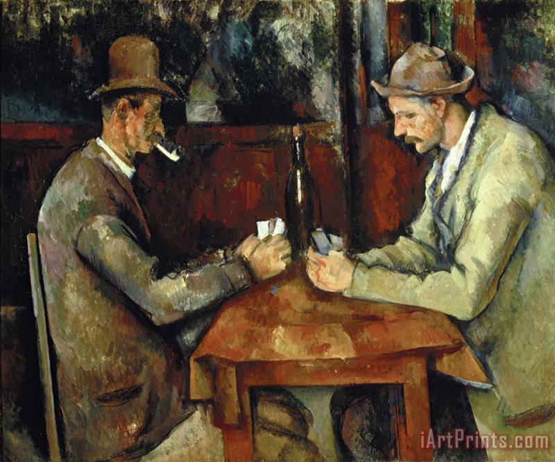 The Card Players 1890 92 painting - Paul Cezanne The Card Players 1890 92 Art Print